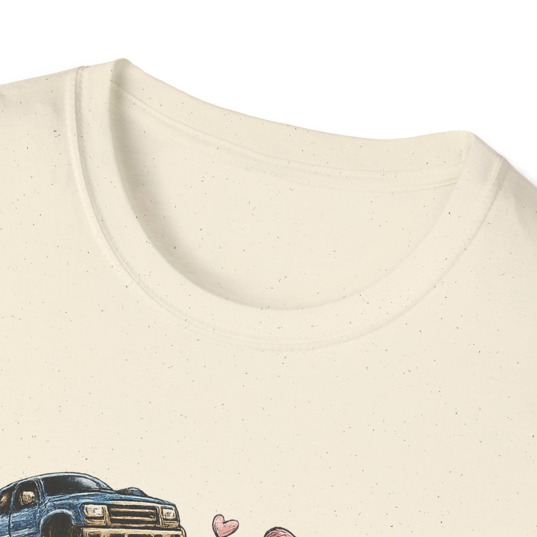 Mama Jeep & Ballet Shoes T-Shirt — 'MAMA' Graphic Tee with Trucks, Bows & Ballet Slippers