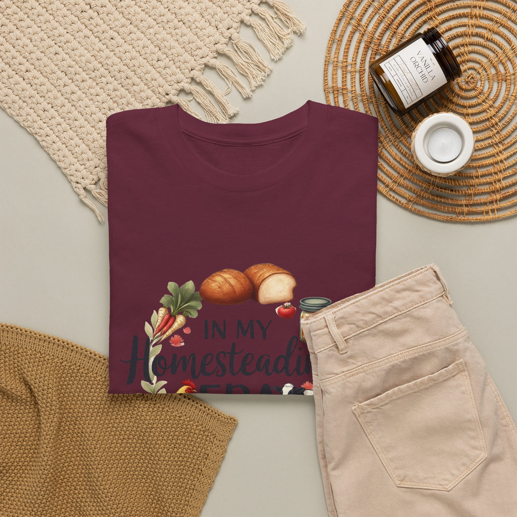 Homesteading Era Tee — Cute Bread, Chickens & Eggs Design