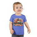 Toddler T‑Shirt — "Born to Be Free" Patriotic Trucks Graphic