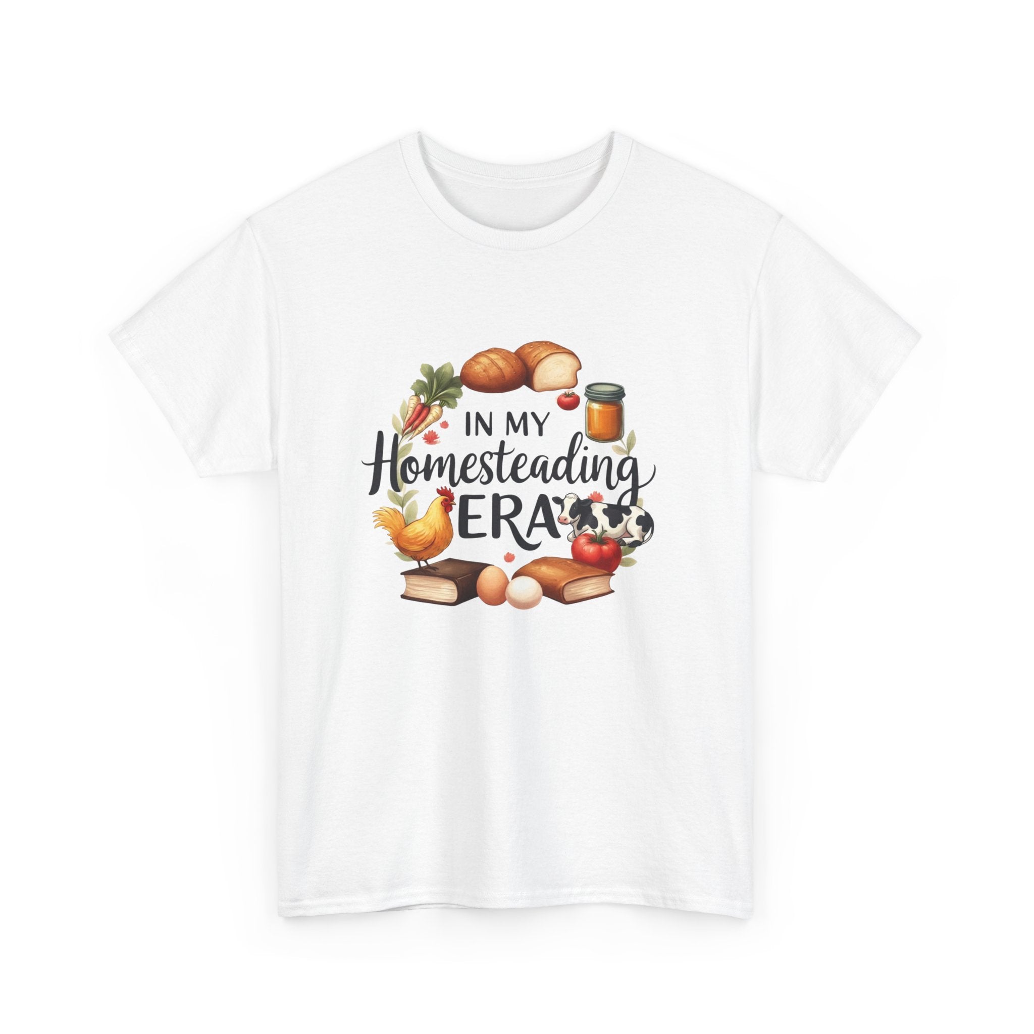 Homesteading Era Tee — Cute Bread, Chickens & Eggs Design