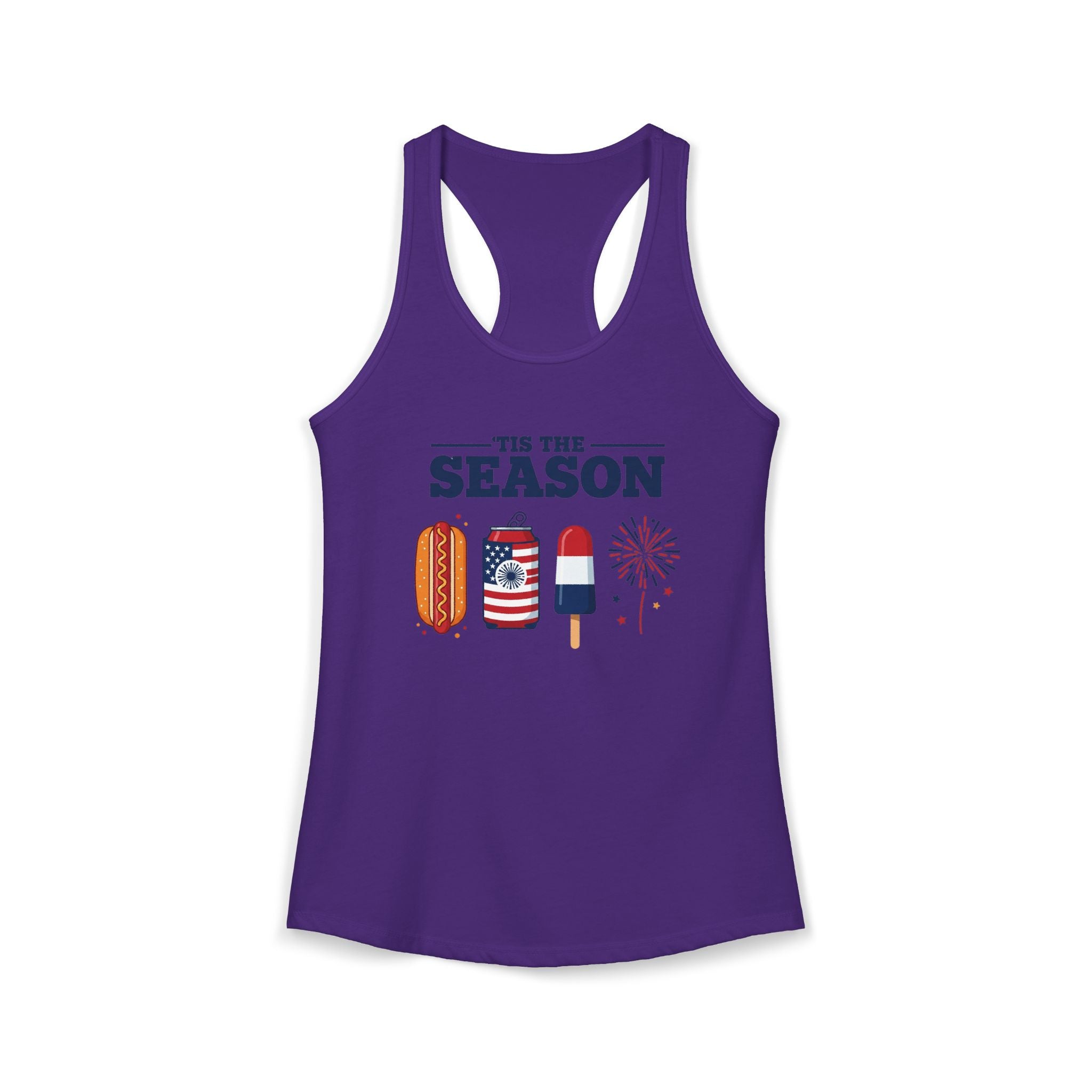 4th of July USA 'Tis the Season Racerback Tank