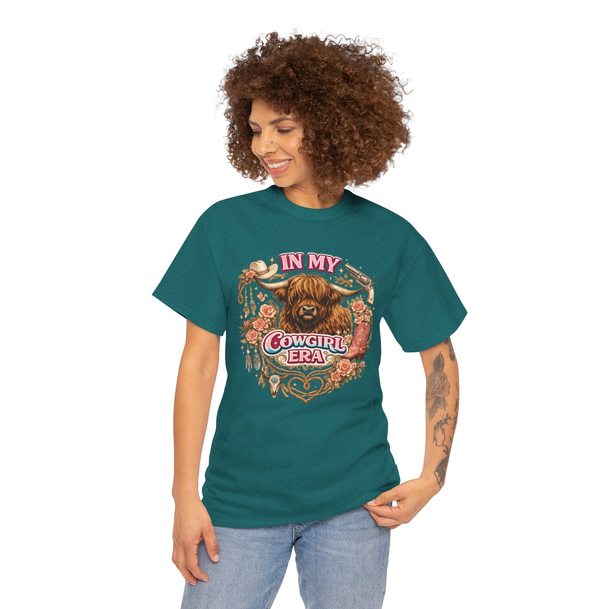 In My Cowgirl Era Highland Cow Tee