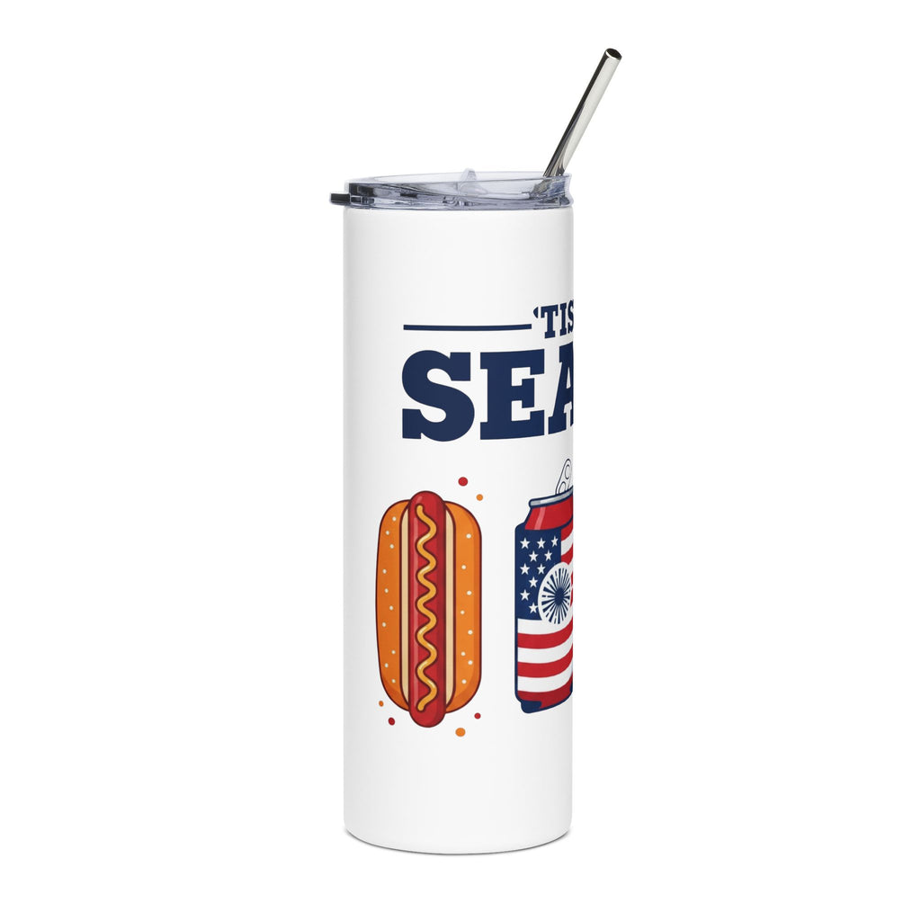 Patriotic 'Tis the Season' 20oz Stainless Tumbler – Red White Blue Summer Drinkware