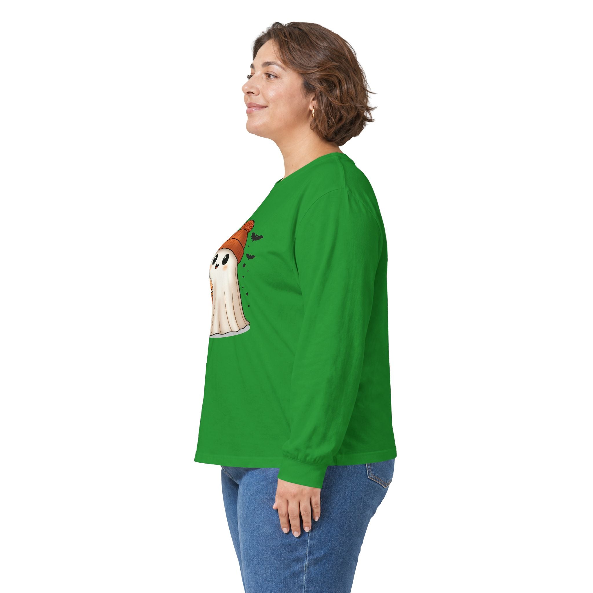 Cute Pumpkin Spice Ghost Unisex Ultra Cotton Long Sleeve Tee