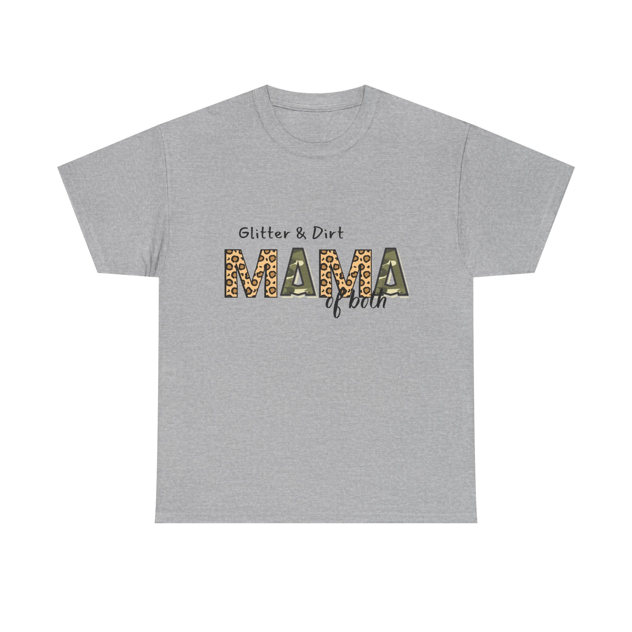 Mama of Dirt Tee — "Glitter & Dirt" Leopard Print Mama T‑Shirt