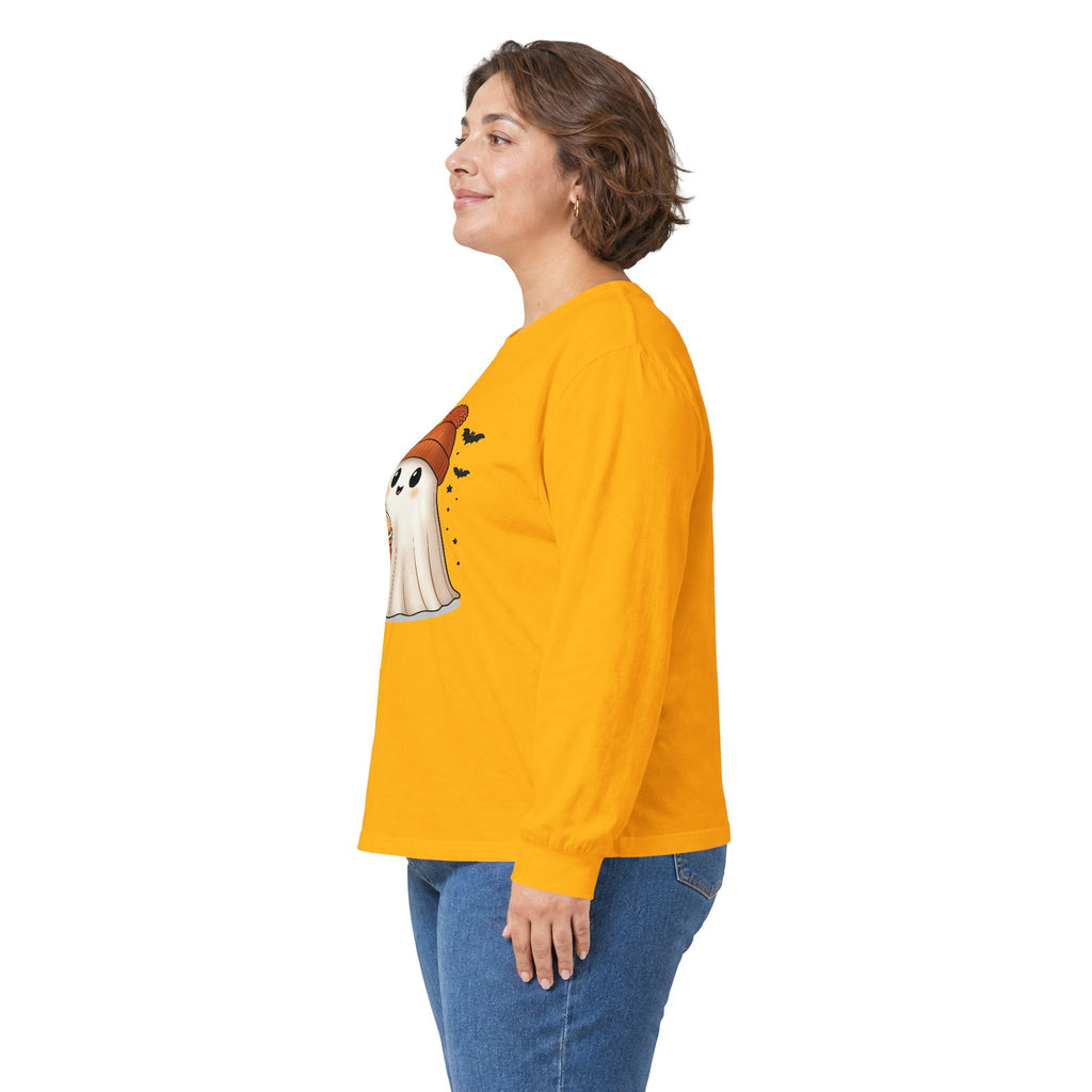 Cute Pumpkin Spice Ghost Unisex Ultra Cotton Long Sleeve Tee