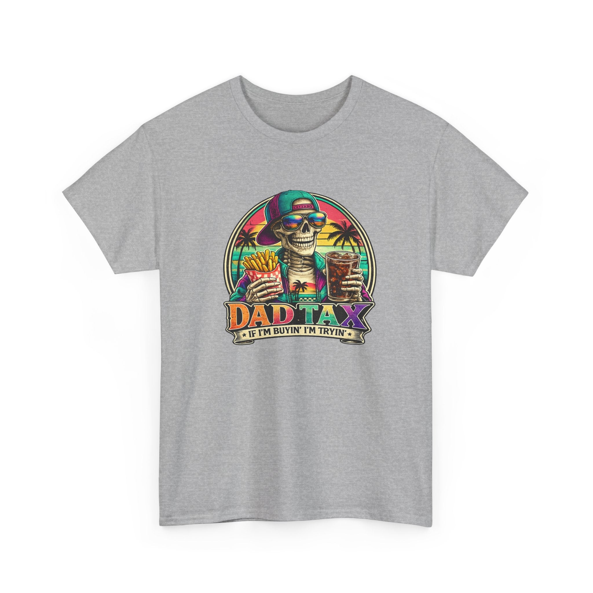 Dad Tax T-Shirt - Funny Dad Vacation Skull Tee (I’m Just Buying the Tacos)