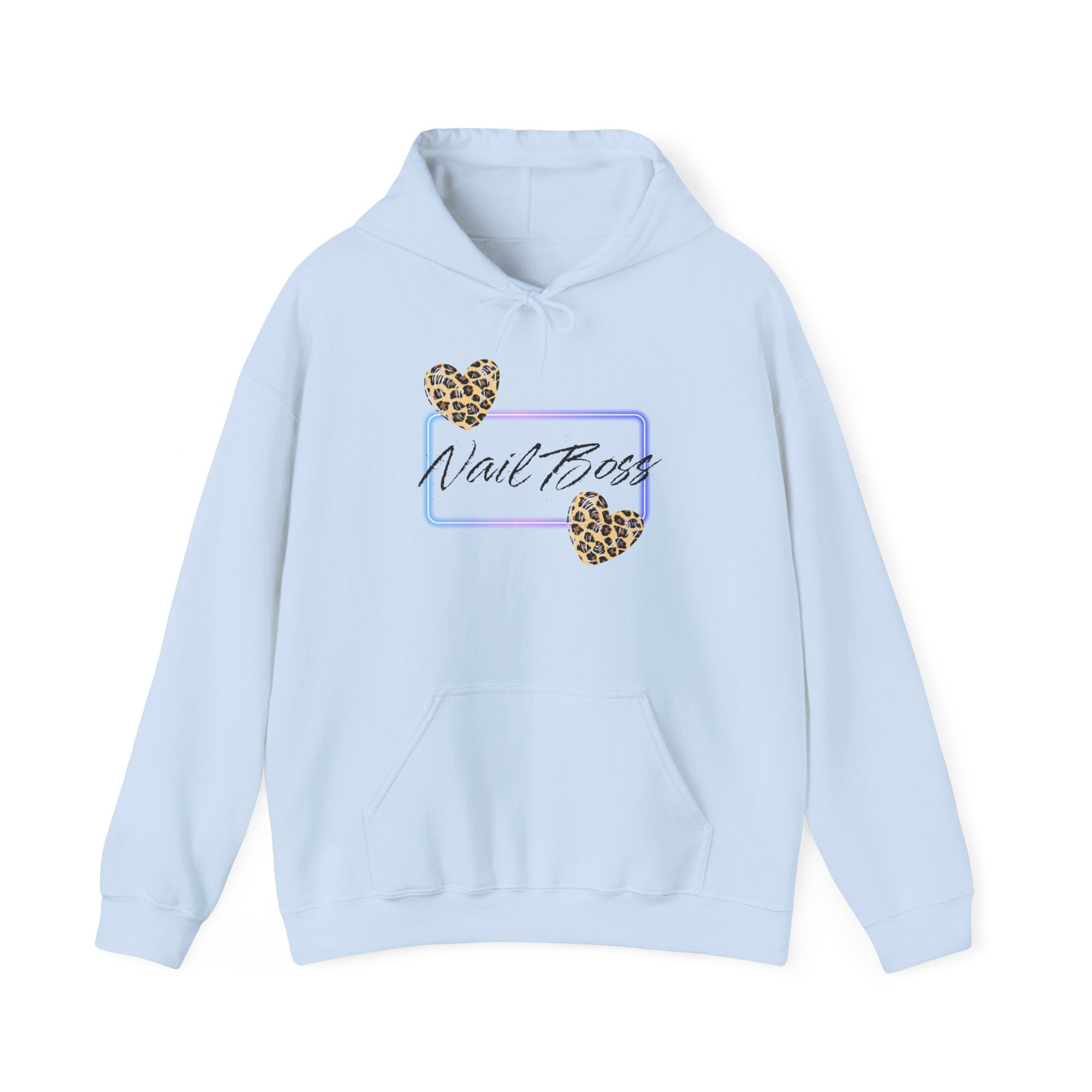 Nail Boss Hoodie — Leopard Hearts Nail Tech Sweatshirt