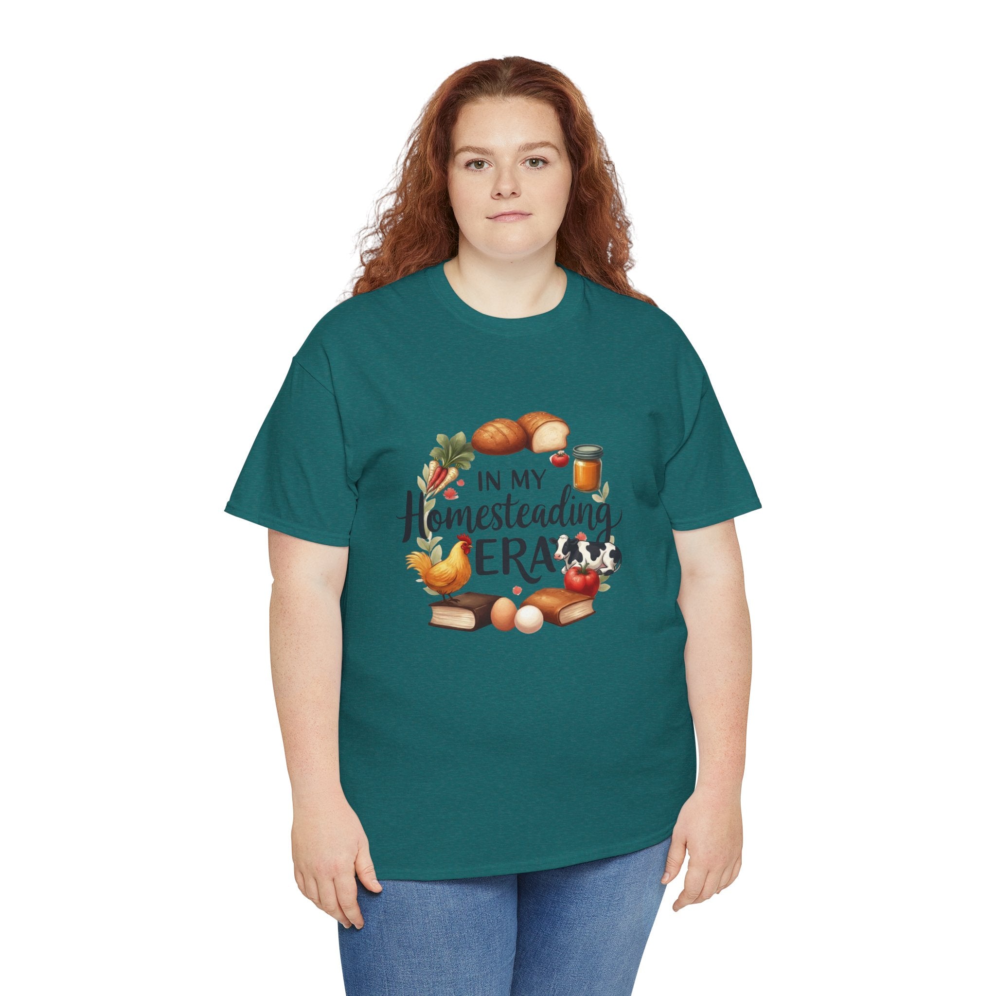Homesteading Era Tee — Cute Bread, Chickens & Eggs Design