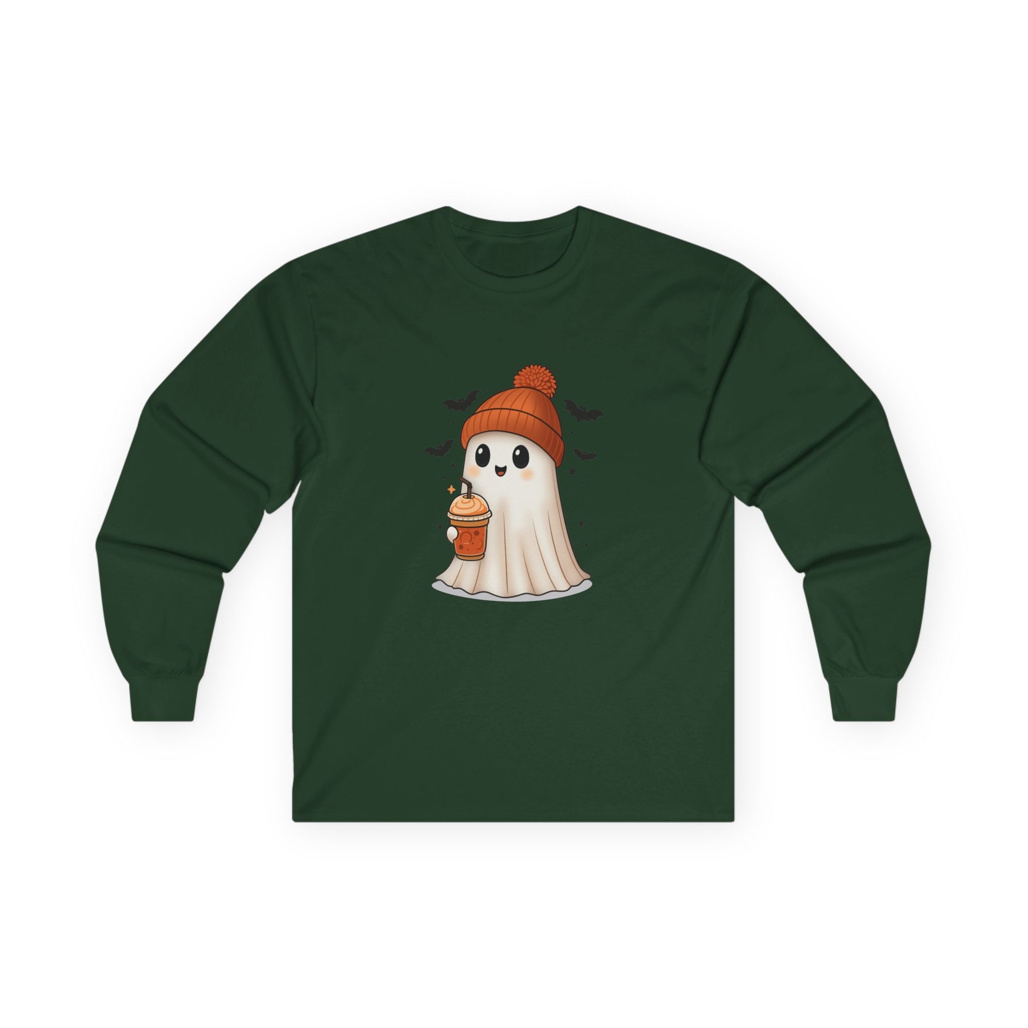 Cute Pumpkin Spice Ghost Unisex Ultra Cotton Long Sleeve Tee