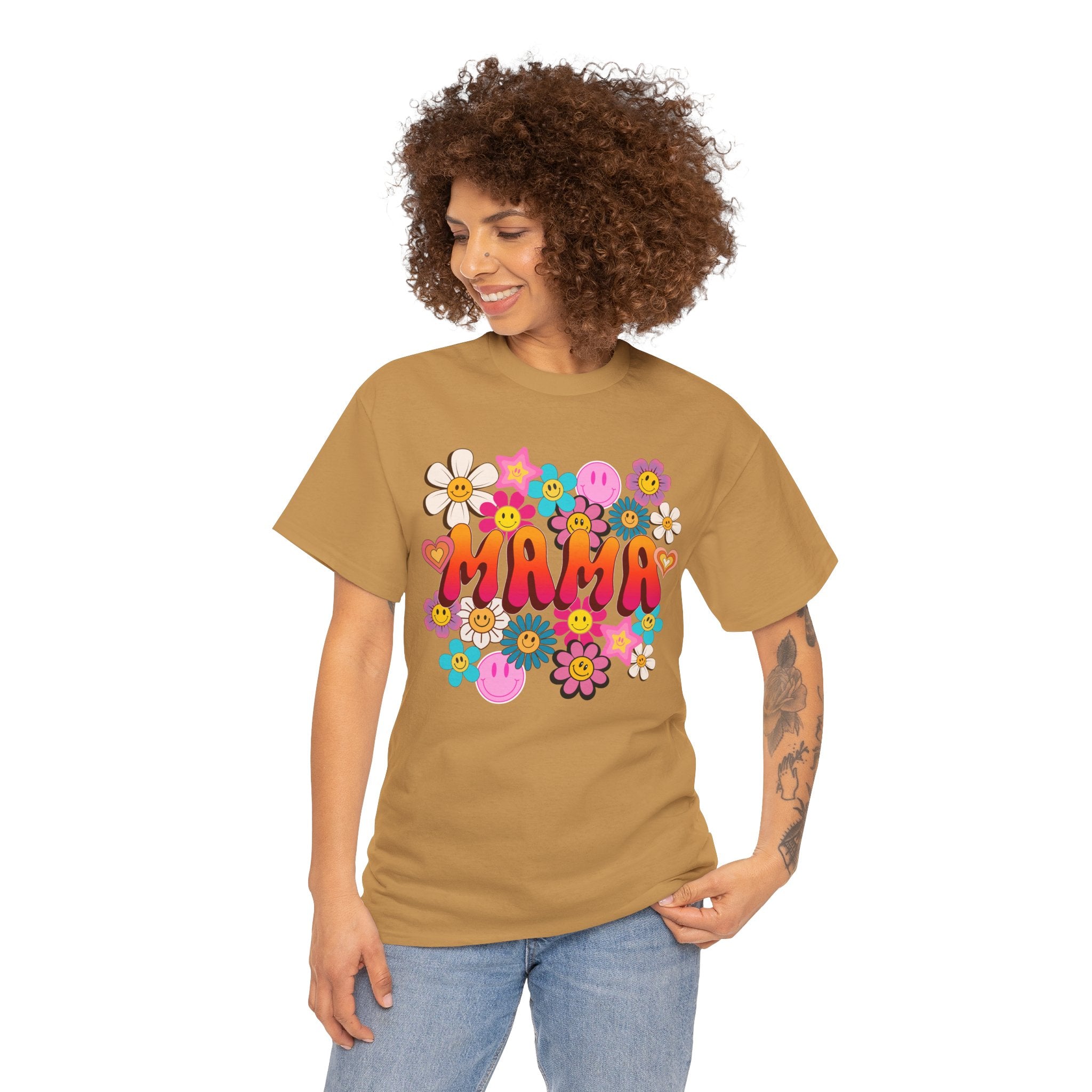 Mama Floral Tee — Retro Cute Flower Mom T‑Shirt