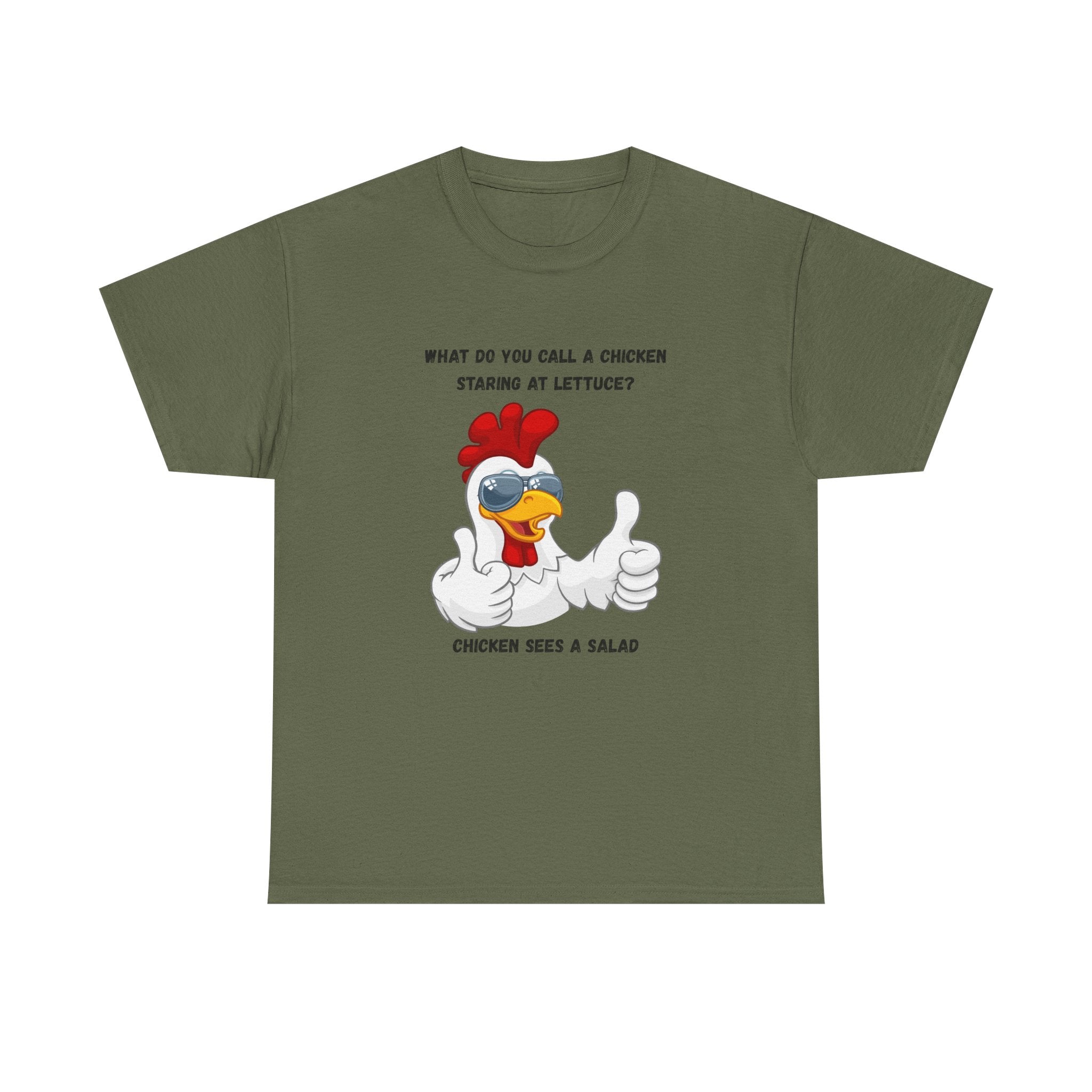 Chicken Sees A Salad Funny Pun T-Shirt