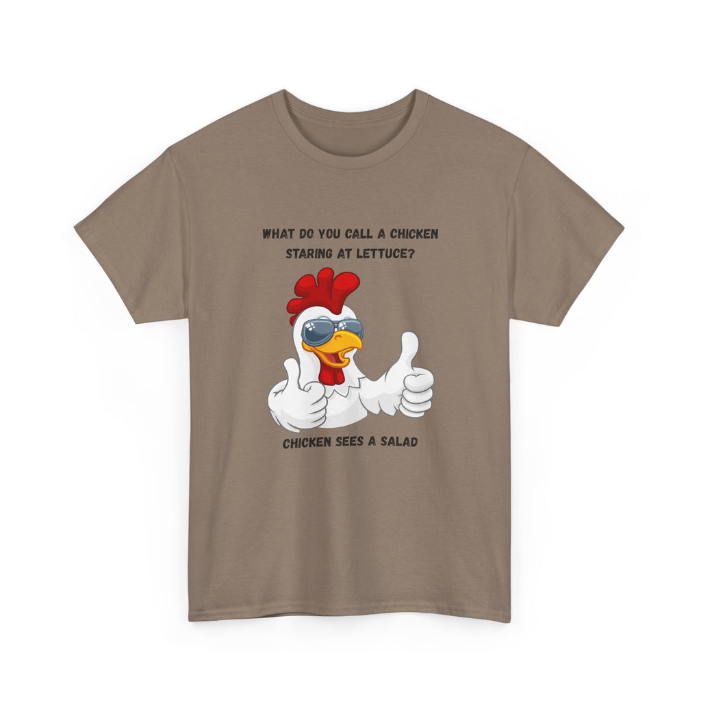 Chicken Sees A Salad Funny Pun T-Shirt