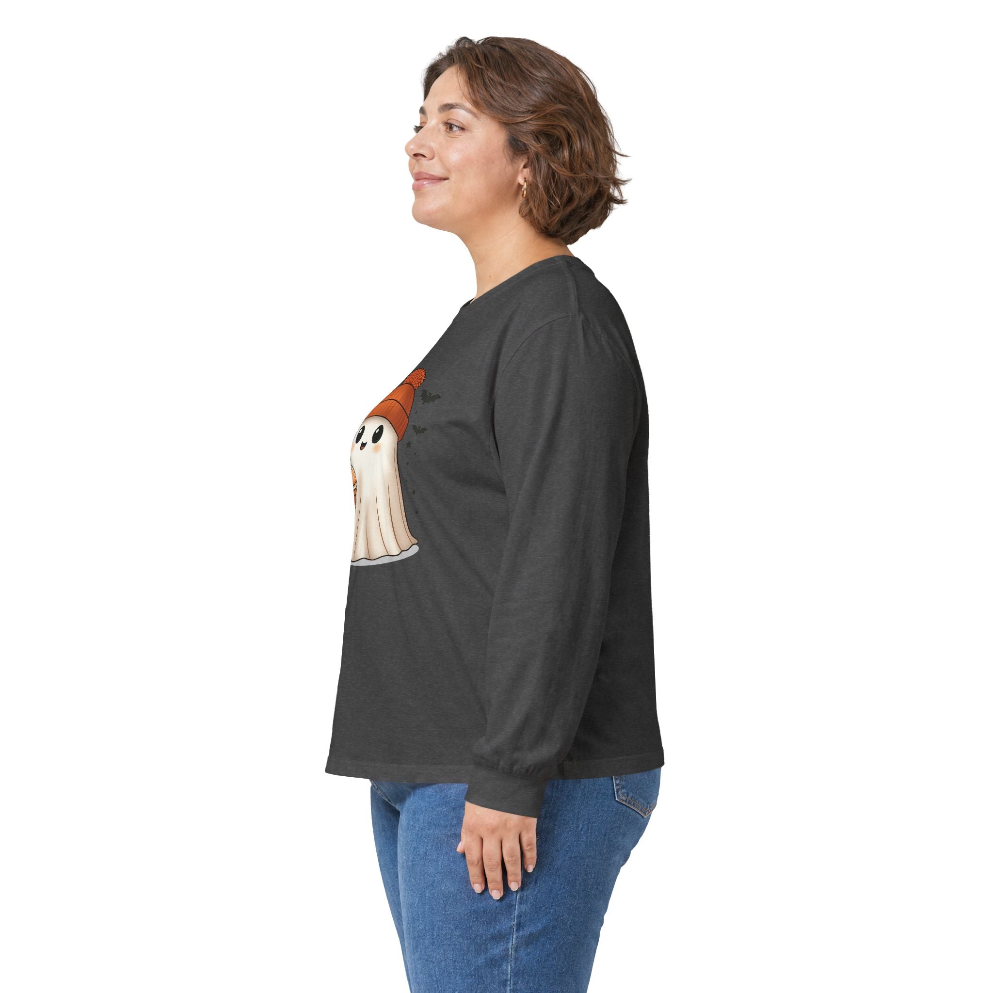 Cute Pumpkin Spice Ghost Unisex Ultra Cotton Long Sleeve Tee