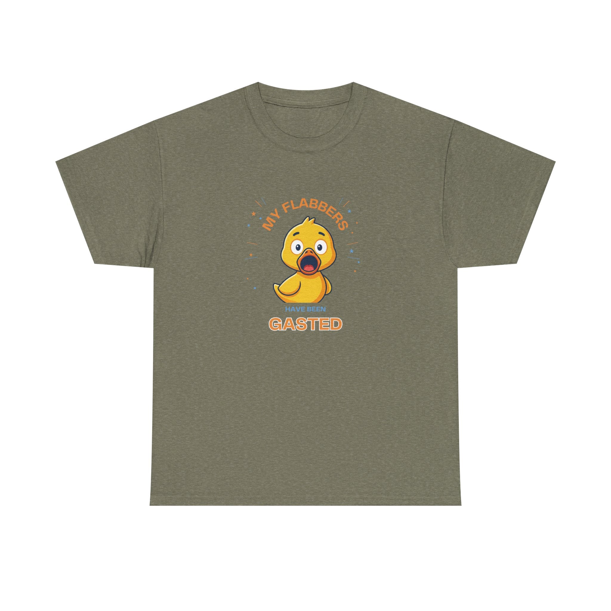 Duck Cartoon Tee — "My Flabbers are Gasted" Cute Shocked Rubber Duck T-Shirt