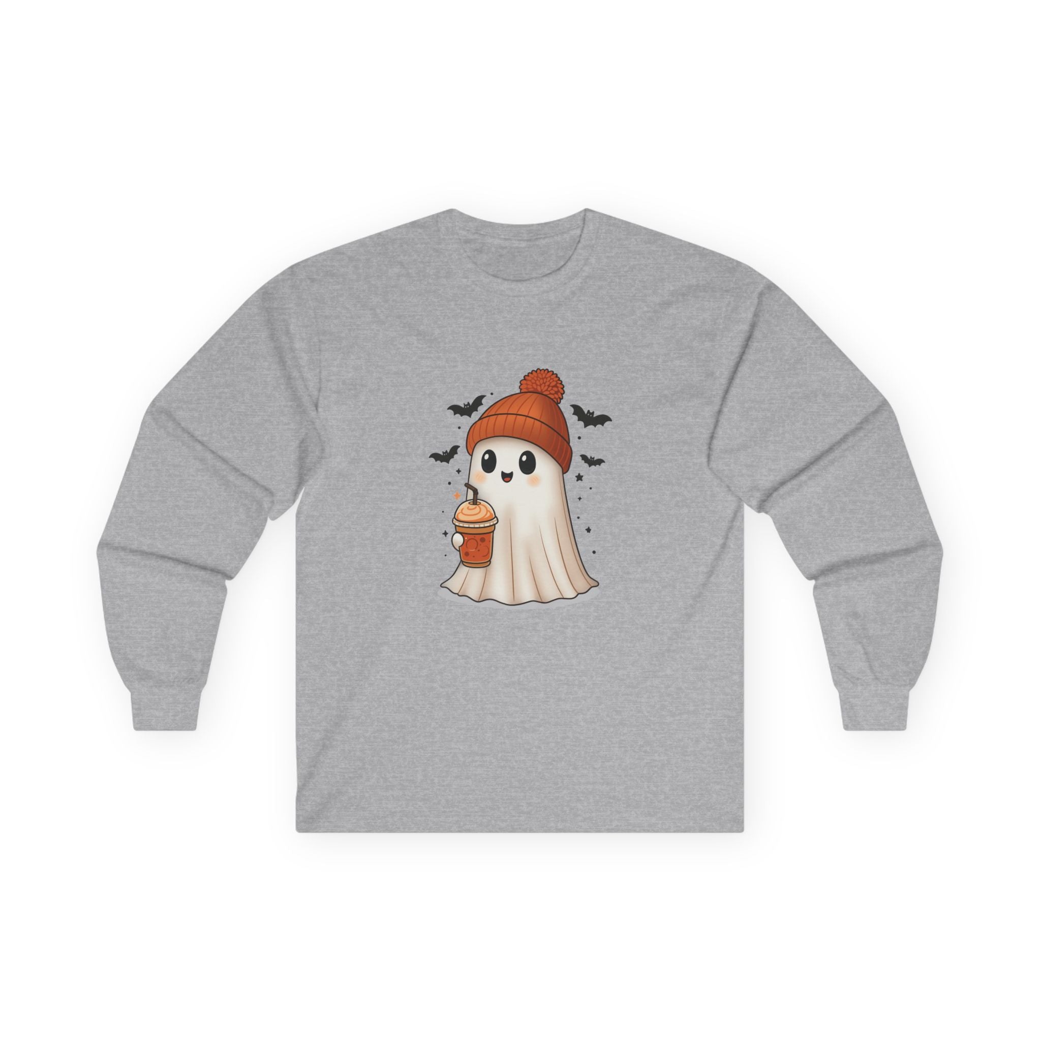 Cute Pumpkin Spice Ghost Unisex Ultra Cotton Long Sleeve Tee