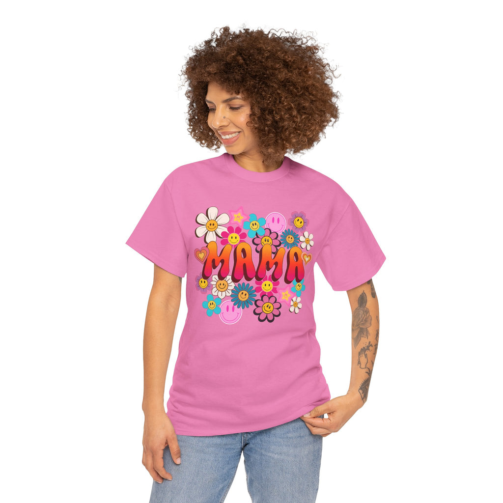 Mama Floral Tee — Retro Cute Flower Mom T‑Shirt