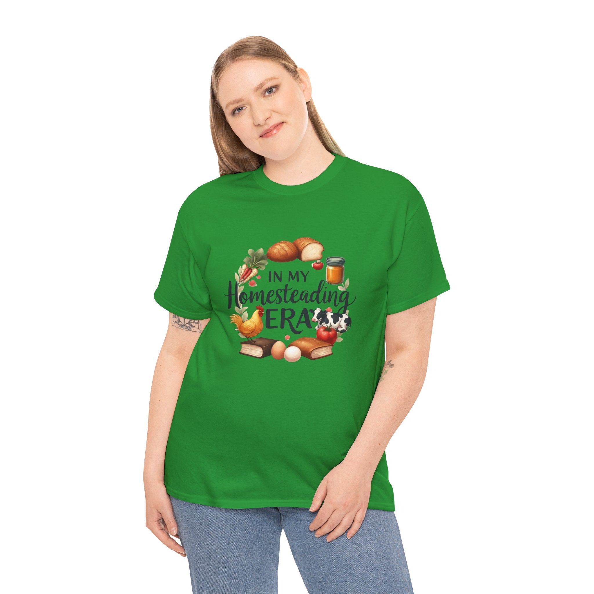 Homesteading Era Tee — Cute Bread, Chickens & Eggs Design