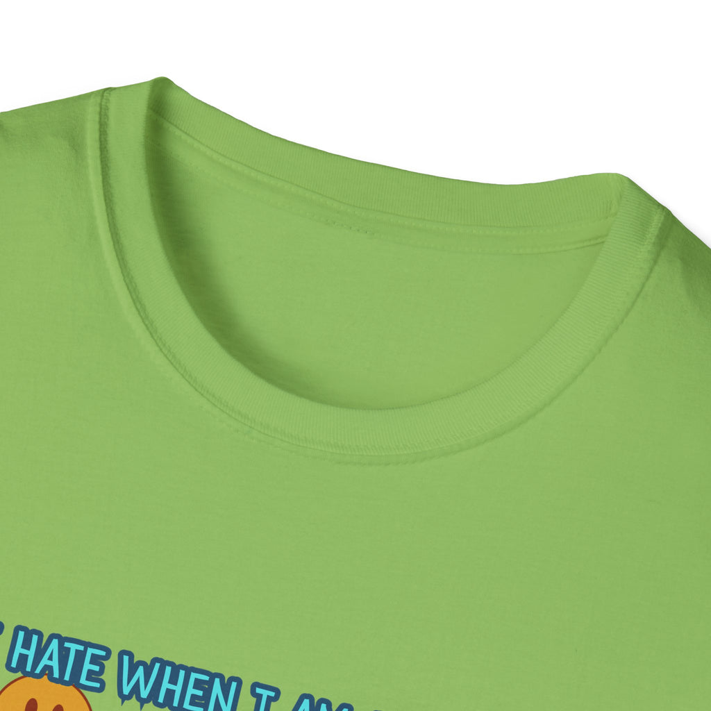 Funny 'I Hate When I Am accused of lolly-gagging' Graphic T-Shirt — Retro Smiley Face Design