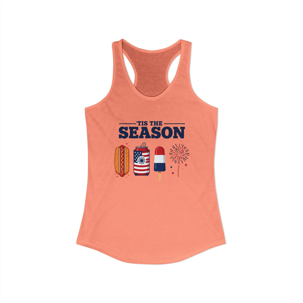 4th of July USA 'Tis the Season Racerback Tank
