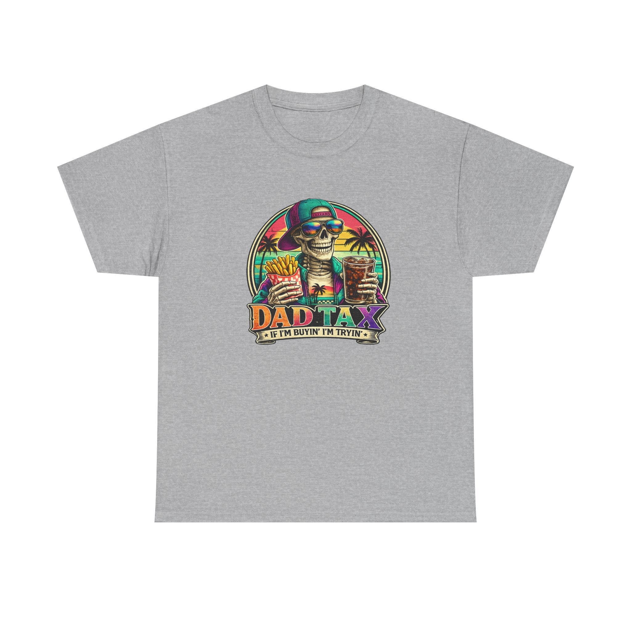 Dad Tax T-Shirt - Funny Dad Vacation Skull Tee (I’m Just Buying the Tacos)