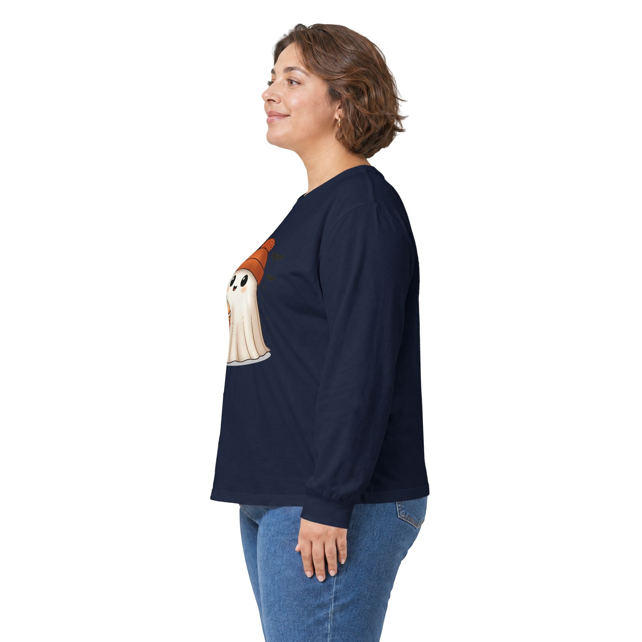 Cute Pumpkin Spice Ghost Unisex Ultra Cotton Long Sleeve Tee