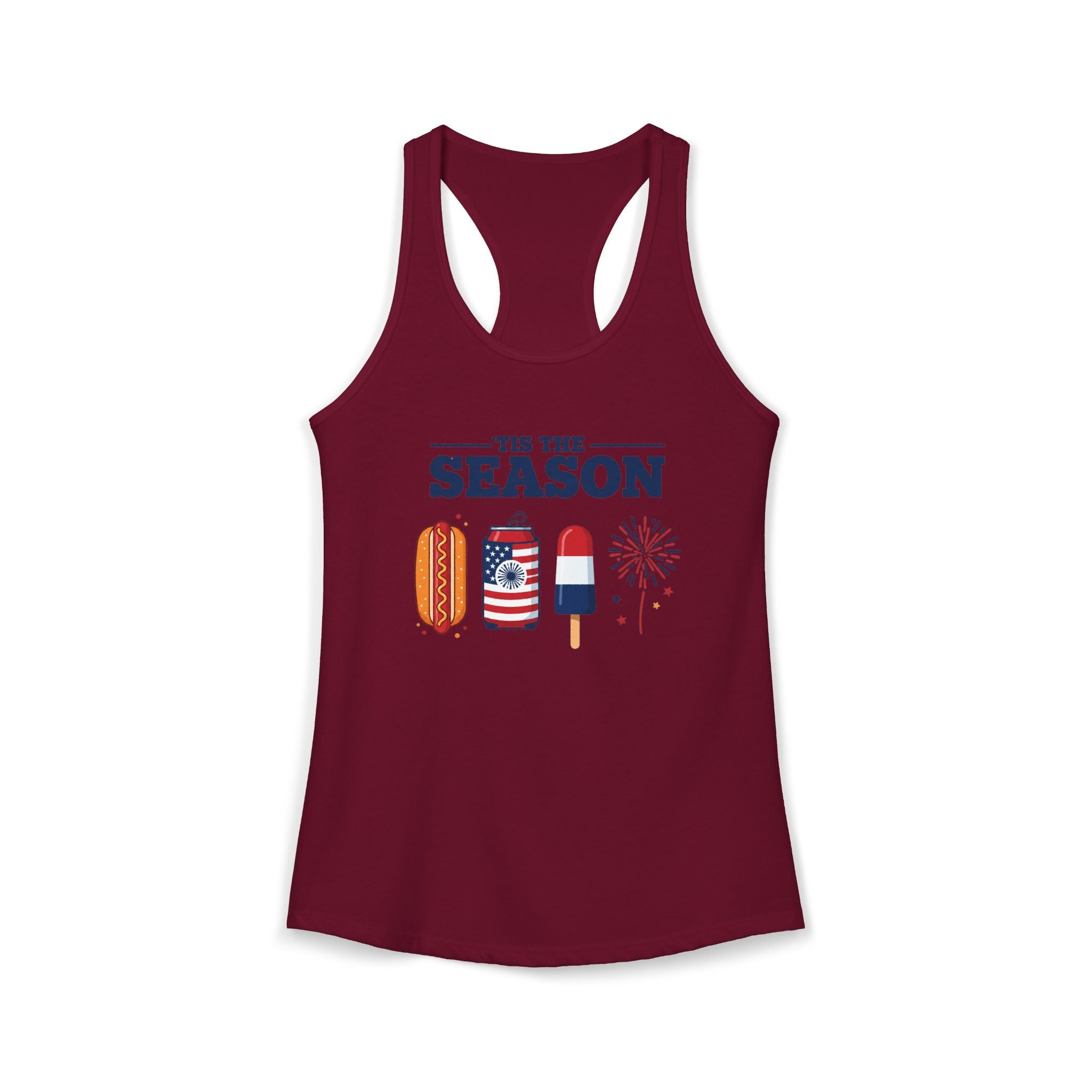 4th of July USA 'Tis the Season Racerback Tank