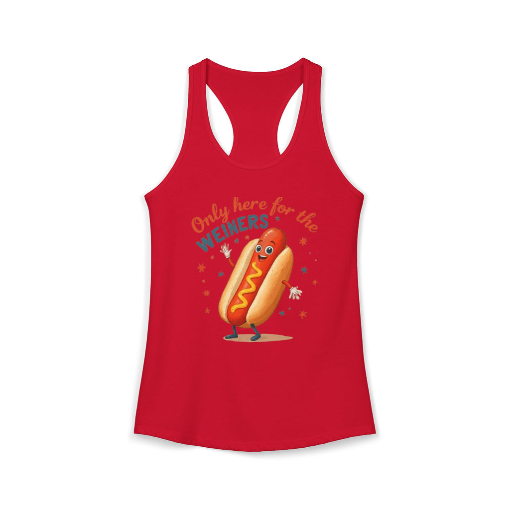 'Only Here for the Weiners' Hot Dog Cookout Tank