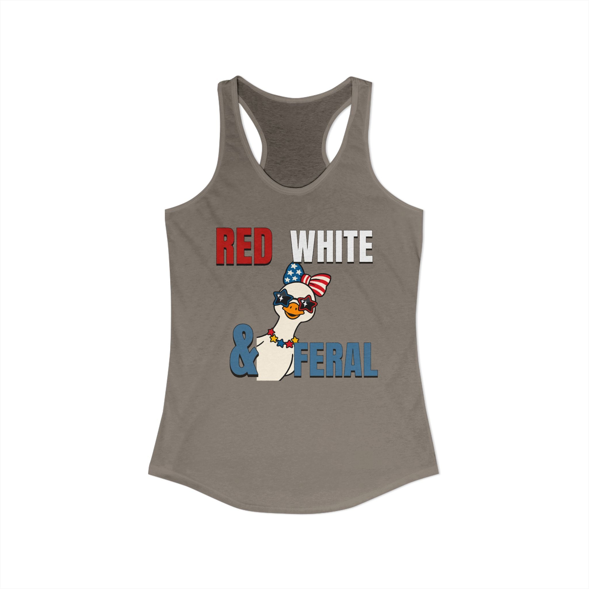 Red white & Feral Patriotic Tank Top