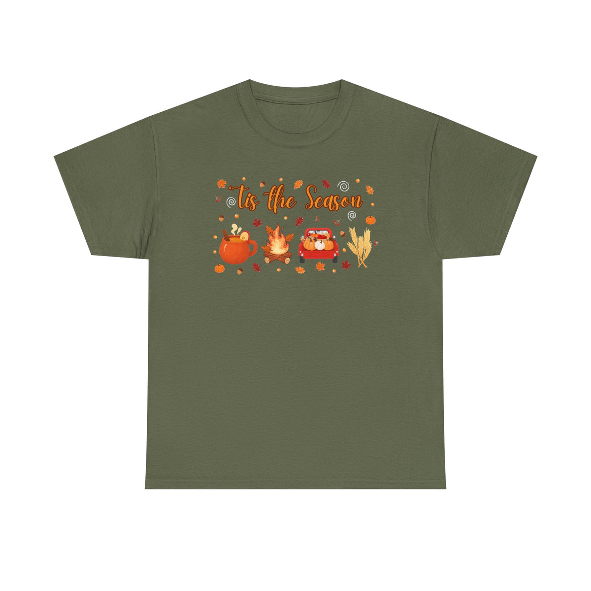 Tis the season pumpkin Heavy Cotton Tee