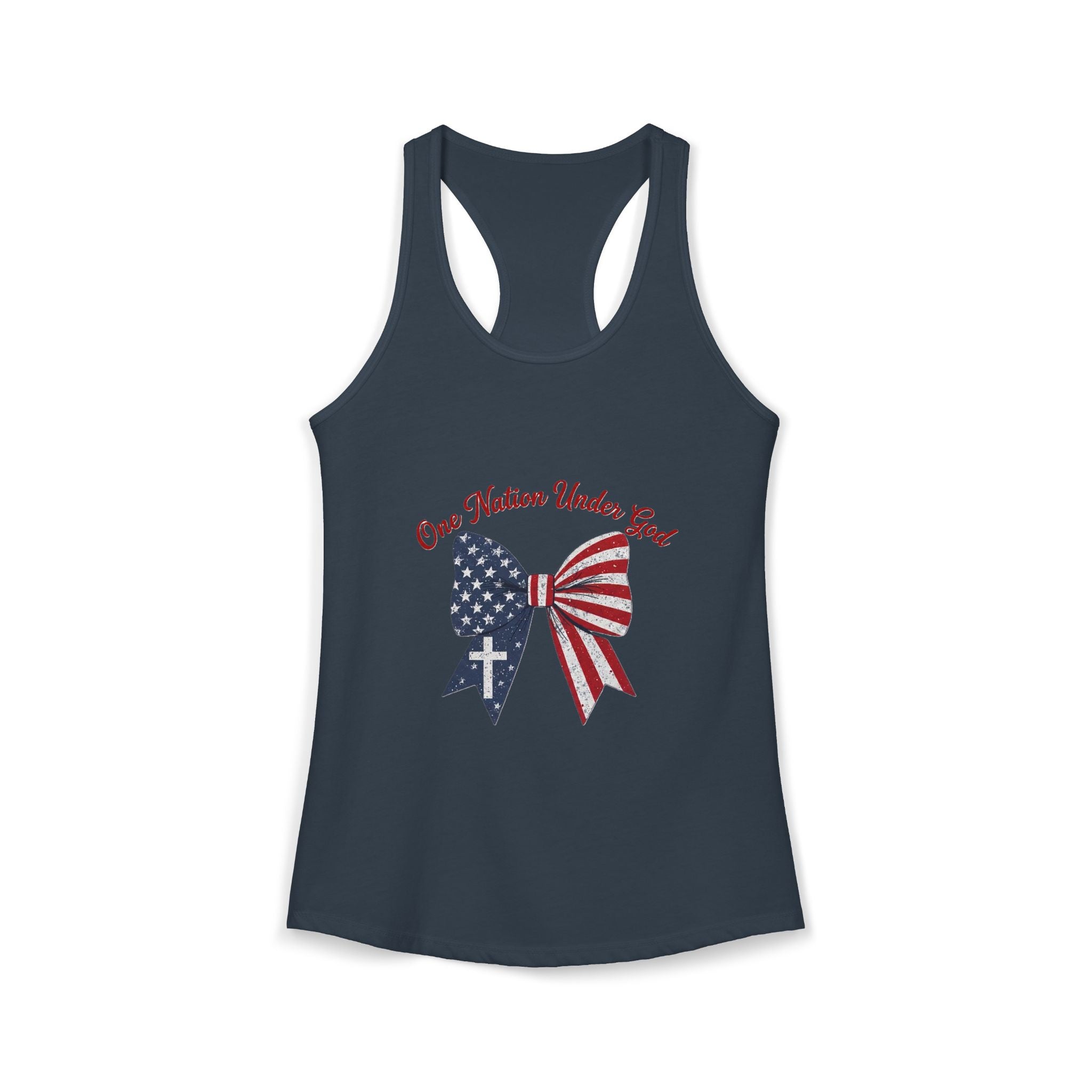 One Nation Under God Patriotic Tank Top — Women's Racerback