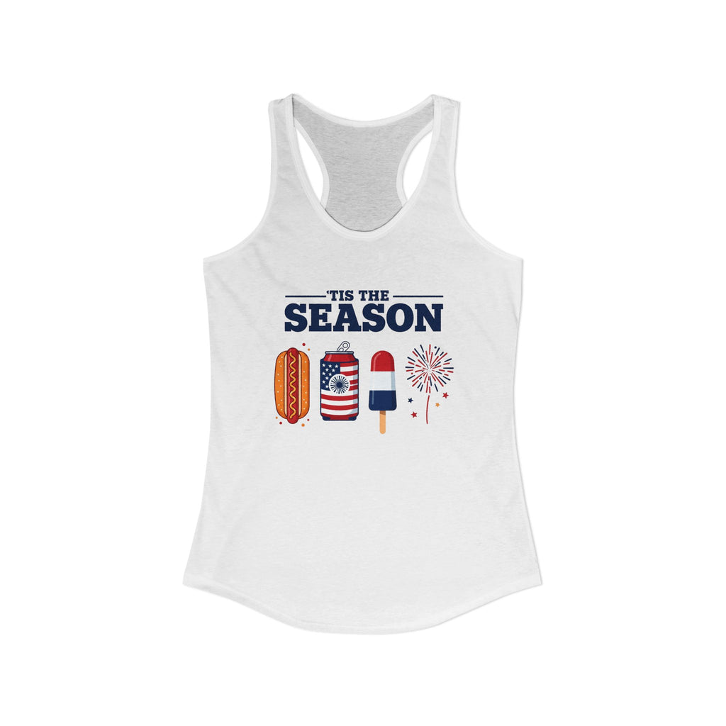 4th of July USA 'Tis the Season Racerback Tank