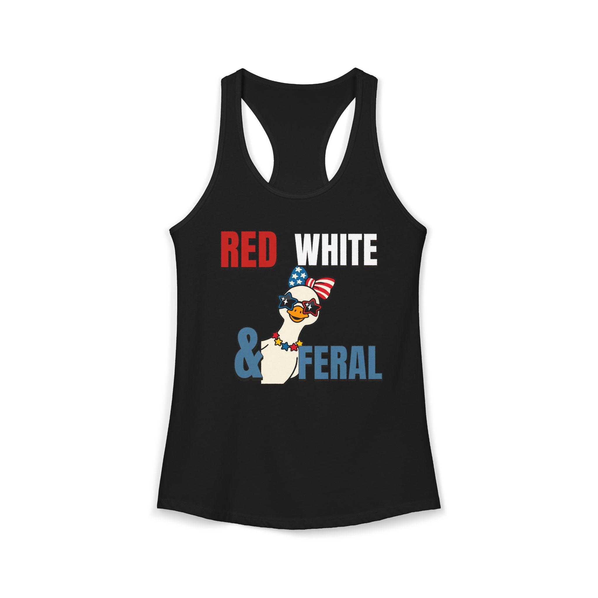 Red white & Feral Patriotic Tank Top