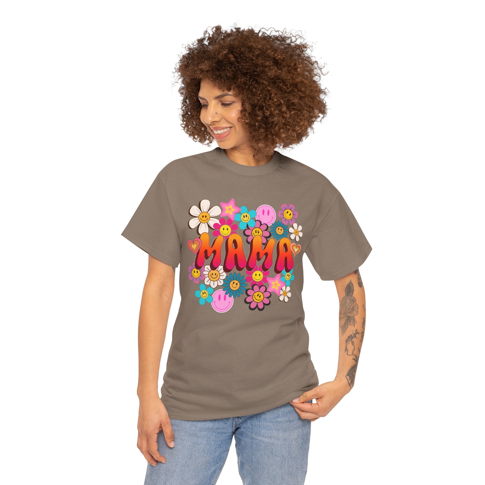Mama Floral Tee — Retro Cute Flower Mom T‑Shirt