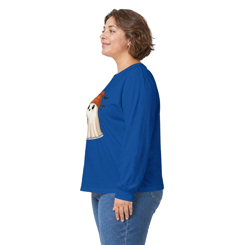 Cute Pumpkin Spice Ghost Unisex Ultra Cotton Long Sleeve Tee