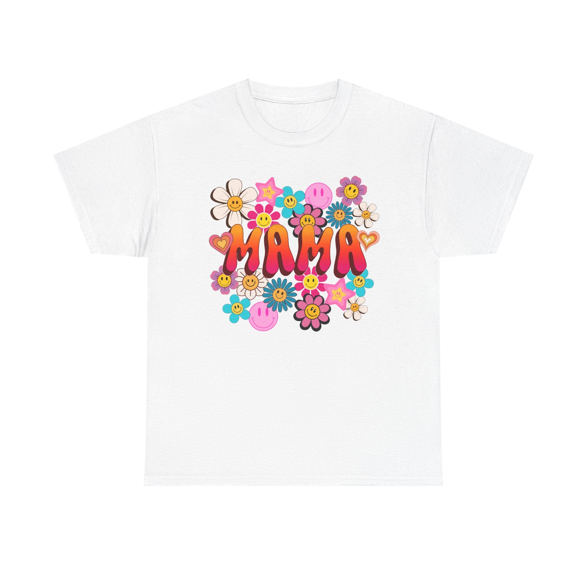 Mama Floral Tee — Retro Cute Flower Mom T‑Shirt