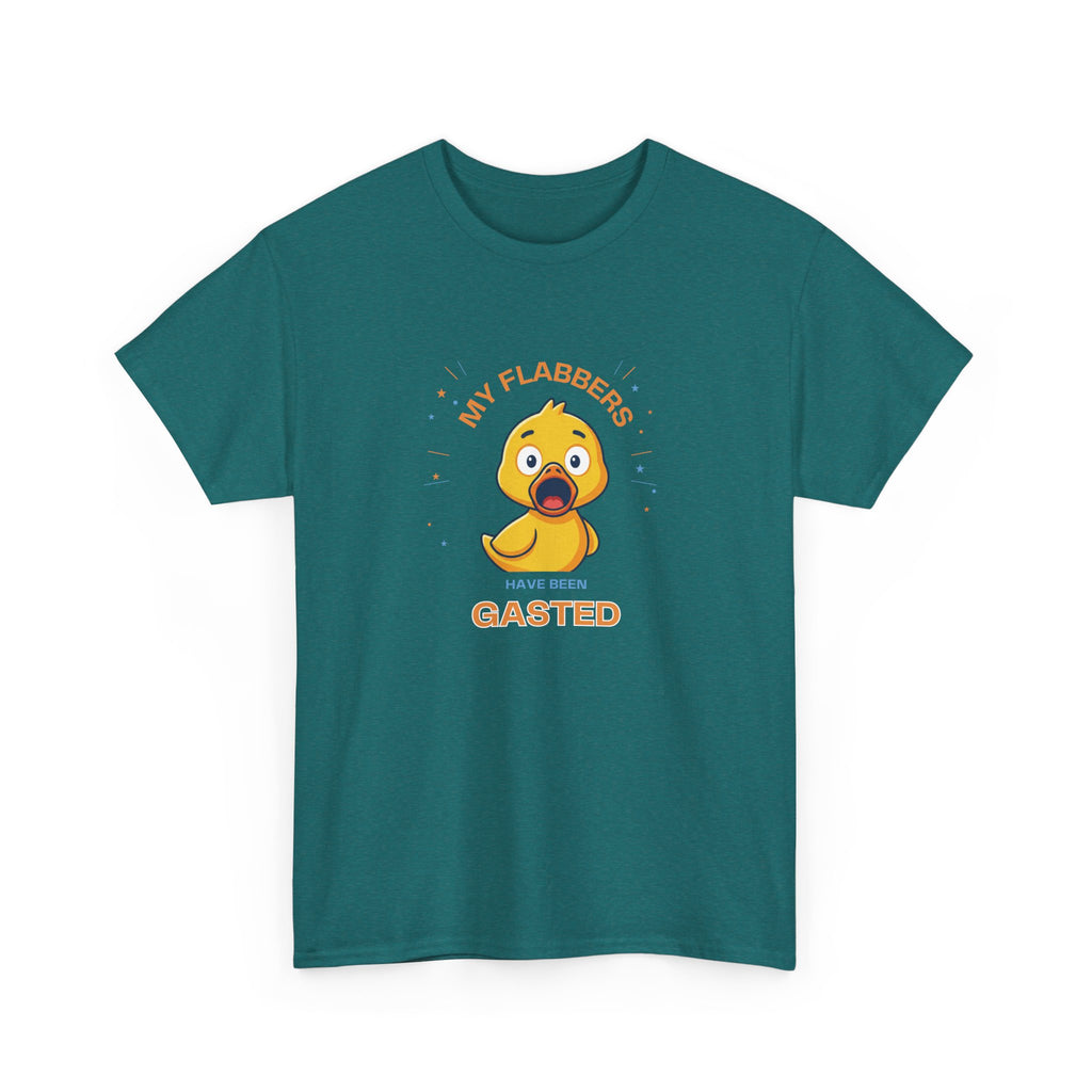 Duck Cartoon Tee — "My Flabbers are Gasted" Cute Shocked Rubber Duck T-Shirt