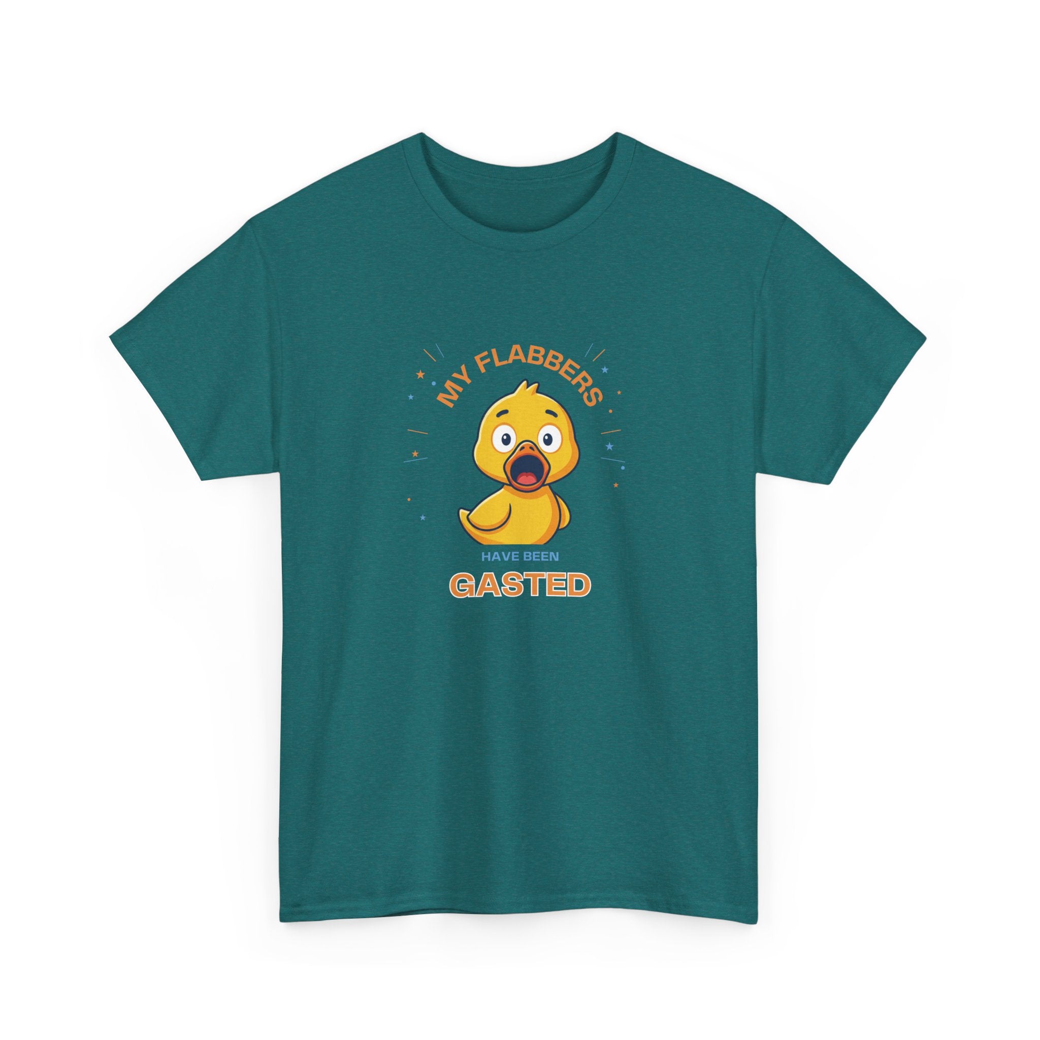 Duck Cartoon Tee — "My Flabbers are Gasted" Cute Shocked Rubber Duck T-Shirt