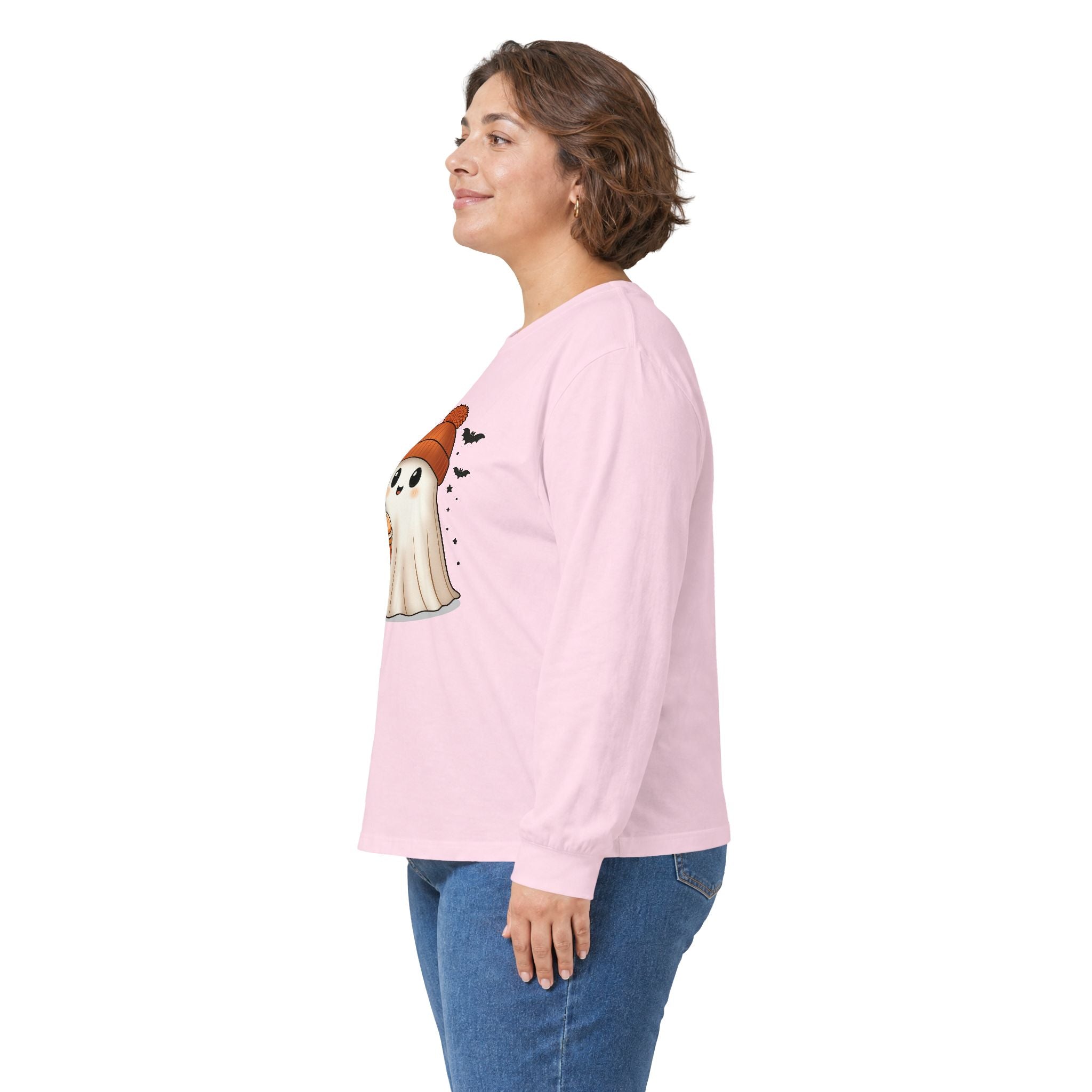Cute Pumpkin Spice Ghost Unisex Ultra Cotton Long Sleeve Tee