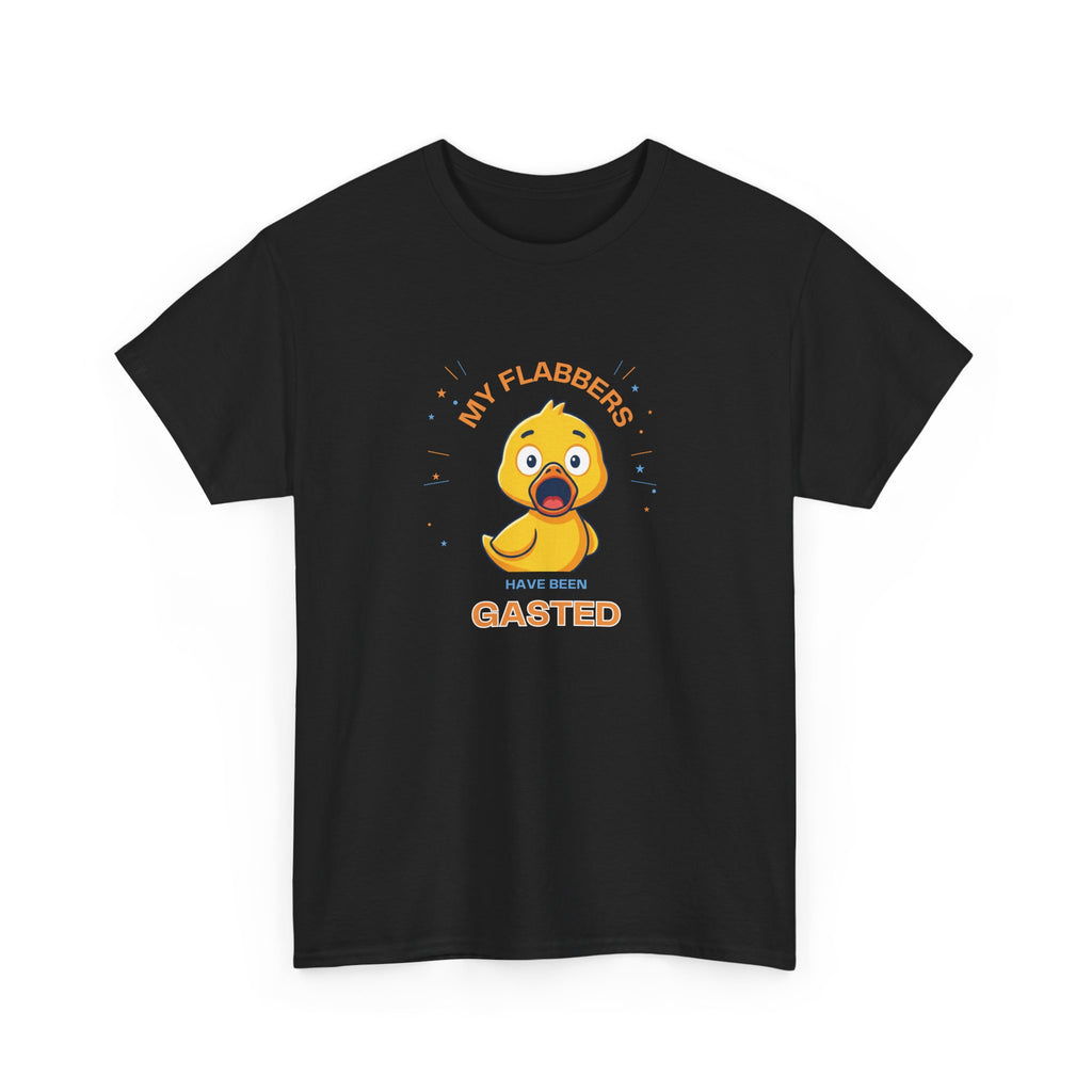 Duck Cartoon Tee — "My Flabbers are Gasted" Cute Shocked Rubber Duck T-Shirt
