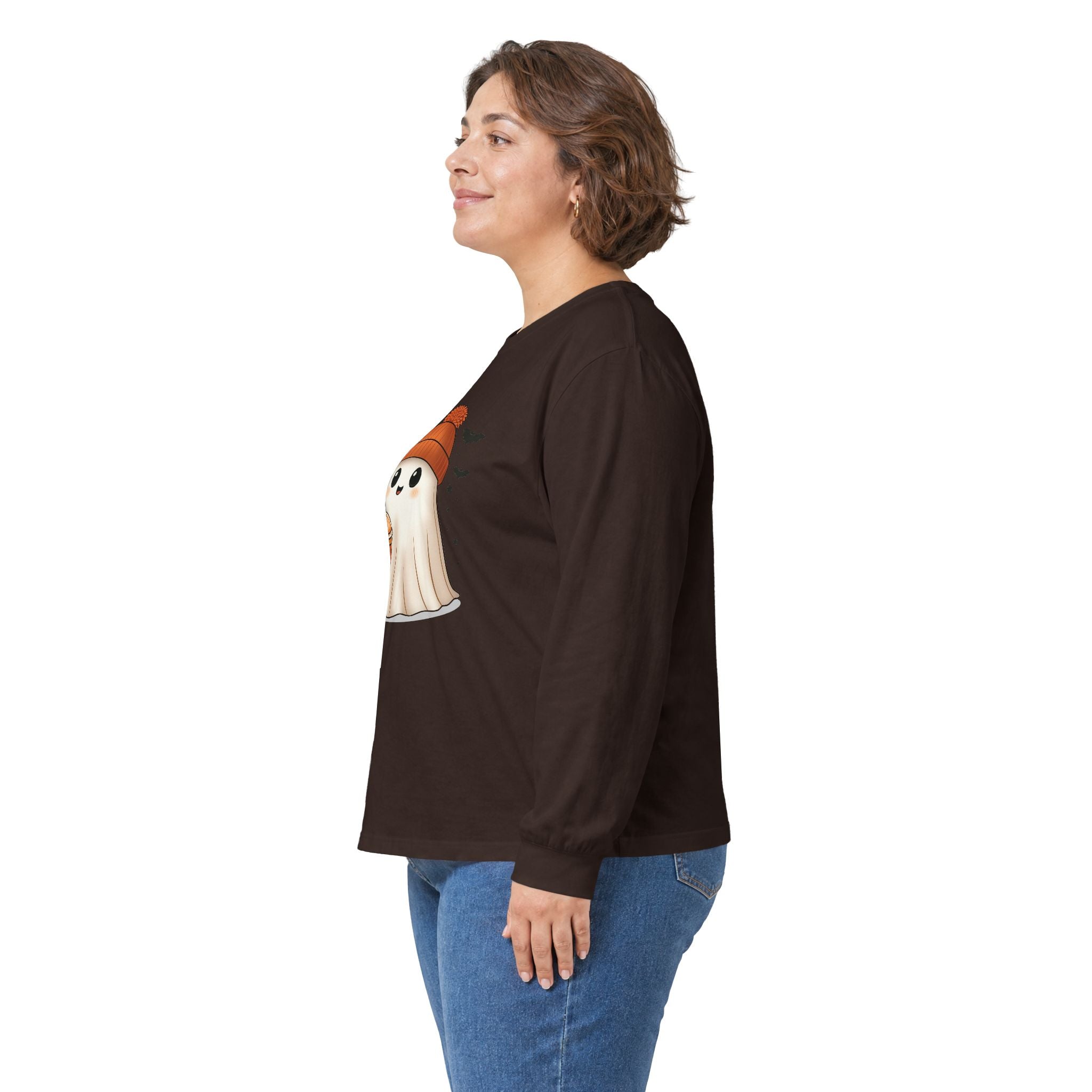 Cute Pumpkin Spice Ghost Unisex Ultra Cotton Long Sleeve Tee