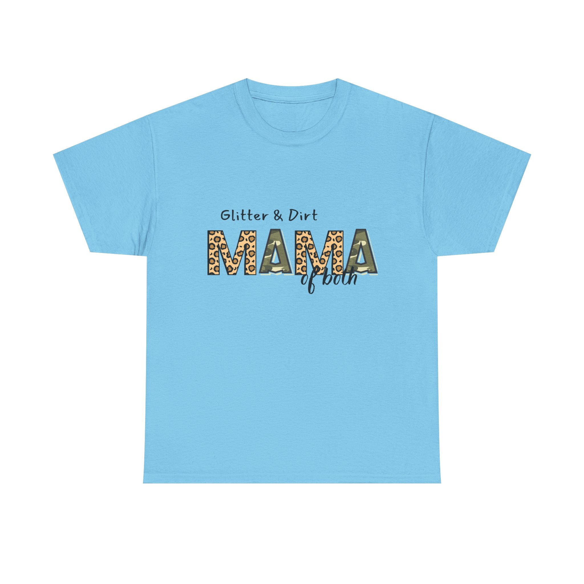 Mama of Dirt Tee — "Glitter & Dirt" Leopard Print Mama T‑Shirt