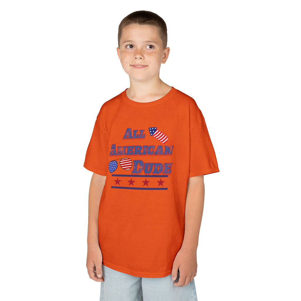 Kids Tee — "All American Dude" Patriotic 4th of July T-Shirt