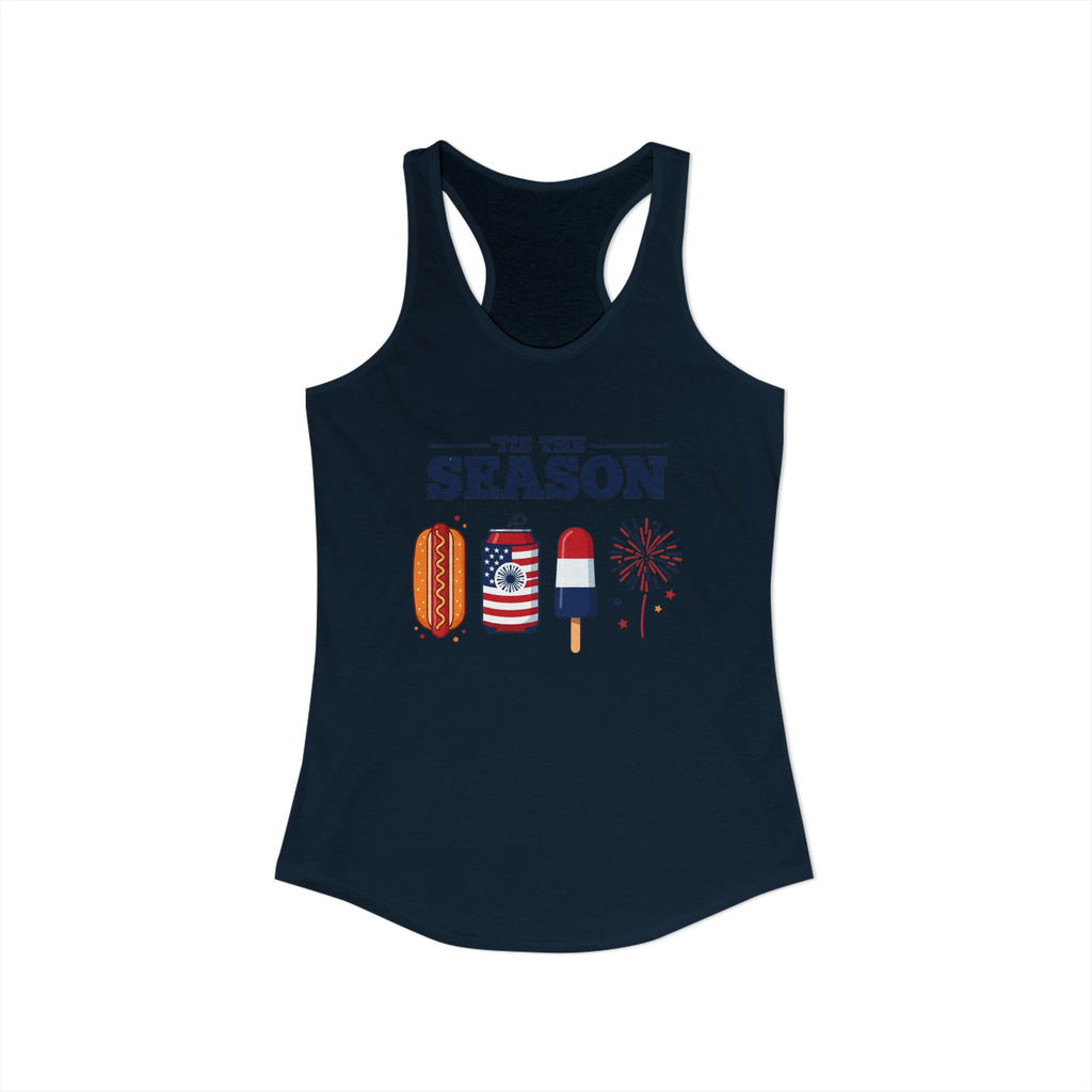 4th of July USA 'Tis the Season Racerback Tank
