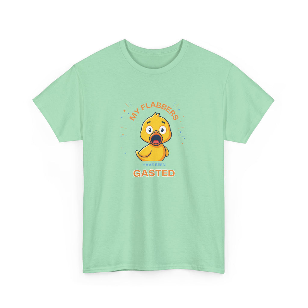 Duck Cartoon Tee — "My Flabbers are Gasted" Cute Shocked Rubber Duck T-Shirt