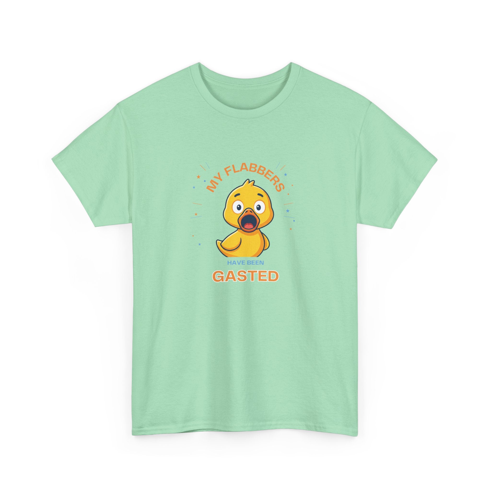 Duck Cartoon Tee — "My Flabbers are Gasted" Cute Shocked Rubber Duck T-Shirt