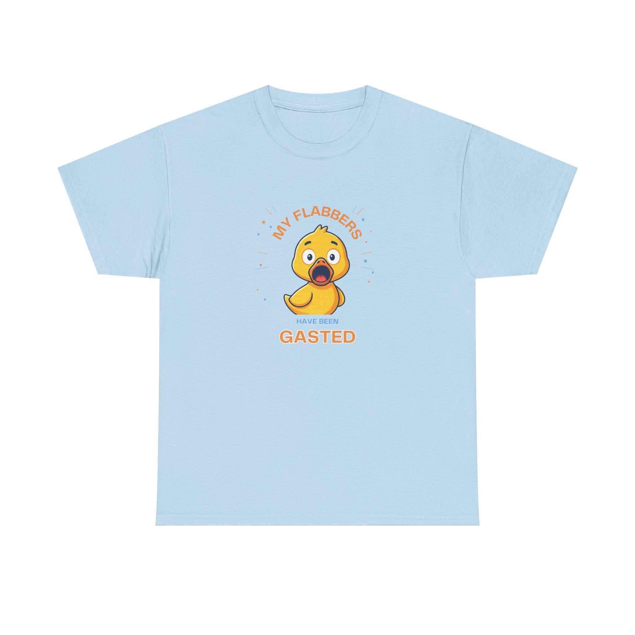 Duck Cartoon Tee — "My Flabbers are Gasted" Cute Shocked Rubber Duck T-Shirt