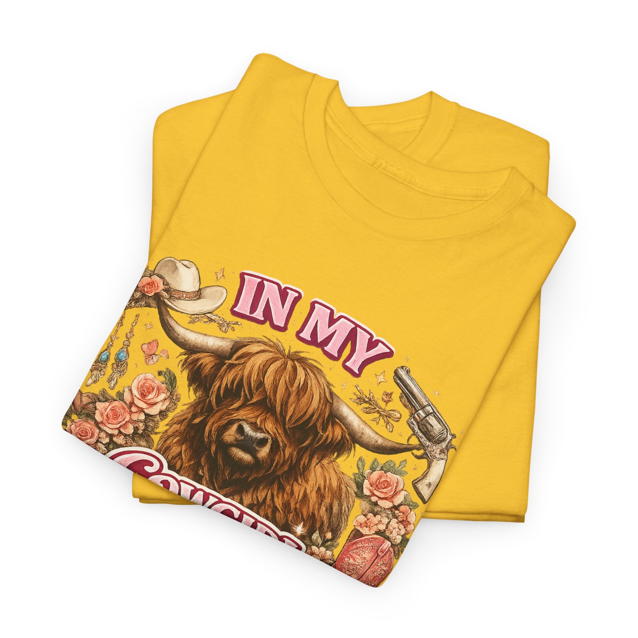 In My Cowgirl Era Highland Cow Tee