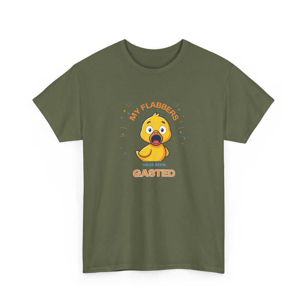 Duck Cartoon Tee — "My Flabbers are Gasted" Cute Shocked Rubber Duck T-Shirt