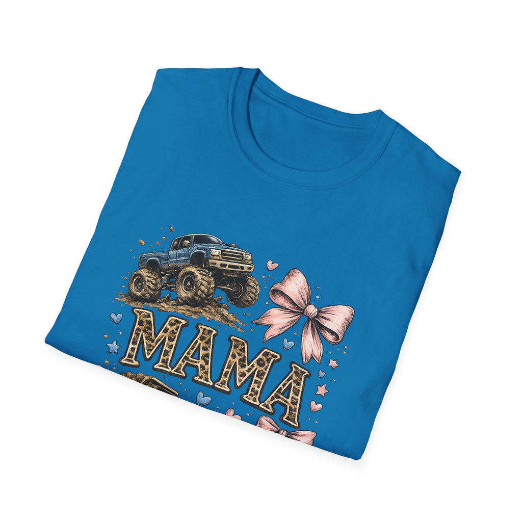 Mama Jeep & Ballet Shoes T-Shirt — 'MAMA' Graphic Tee with Trucks, Bows & Ballet Slippers